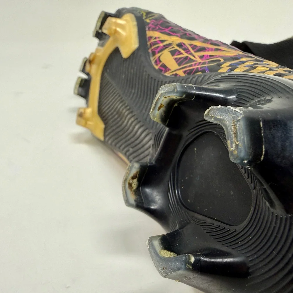 Mens High Top Soccer Cleats Black Multi Color Lightning Graphic Men's 7 1/2